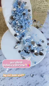 mutiara sintetis mutiara mix payet bambu campur per 15 gram