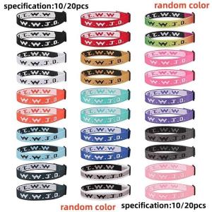 10/20pcs WWJD Bracelet Pack for Women Men Christian Jesus Wristbands GiftsBracelets Colorful Bracelet Motivational Bracelet