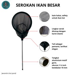 Serokan ikan ukuran besar koi bulat d.80 shock adjustable 200 bisa dipanjang pendekkan