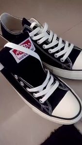 Sepatu Sneakers Ethnic Low Black Casual Sepatu Pria Wanita Shoes