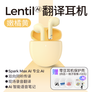 Tezo Lentil Ai Bluetooth Earphones Half-In-Ear Style for Conference Translation Recording Womens Model Long Battery Life