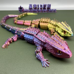 Đồ Chơi Sưu Tập Động Vật Leo 3D in Toàn Thân Có Thể Di Chuyển Phụ Kiện Trang Trí Bàn Đồ Chơi Trẻ Em Mô Hình