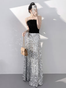 Black Strapless Luxury Elegant Evening Gown