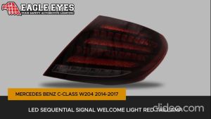 MERCEDES BENZ C-CLASS W204 2014-2017 LED SEQUENTIAL SIGNAL WELCOME LIGHT RED TAILLAMP