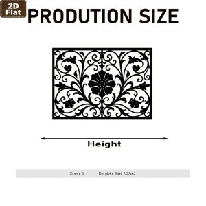 CIFbuy | CIFBUY Iron Wall Art Vintage Baroque Floral Metal Sculpture Rustic Decor Sign For Home Indoor Outdoor Yard