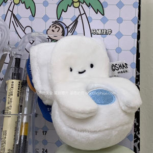 ตุ๊กตาติดกระเป๋าห้องน้ำรูปตาผีสุดน่ารัก ตุ๊กตาขนนุ่มสำหรับตกแต่งกระเป๋าสตางค์ของขวัญที่ไม่ต้องไปทำงาน