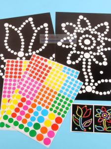 Childrens DIY Handmade Sticker Activity round Dot Flat Surface Paste Painting for Kindergarten Nursery Parent-Child Activity