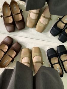 French Style Mary Jane Black Shoes New Spring and Autumn Pairing with Dresses