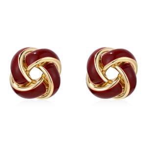 Dodogogo Red Earrings Women Beautiful Fresh out Ethnic Style Alloy Frosted Surface Fashion Jewelry Ear Cuffs