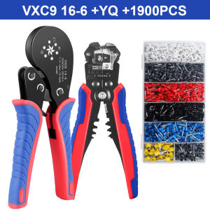 Stripping Plier Tool Crimping Pliers Ferrule Sleeves Tubular Terminal Tools VXC9 16-6 Wire Crimper Household Electrical Sets