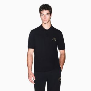 Armani Exchange | Embroidered Cotton Short Sleeve Polo Shirt