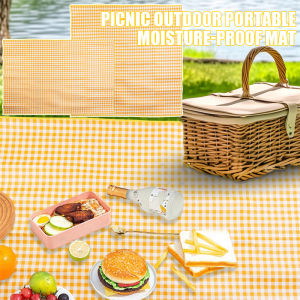 แผ่นปิกนิกพกพากิจกรรมกลางแจ้งกันความชื้นแบบพับได้สำหรับคุณภาพสูงแผ่นอุปกรณ์การตั้งแคมป์ปีนเขากันความชื้นสีเหลืองน่ารักเหมาะสำหรับฤดูใบไม้ผลิฤดูร้อน
