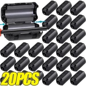Feelife 1/20 cái kẹp Bộ lọc tiếng ồn lõi Ferrite hình xuyến kẹp lọc Máy triệt tiếng ồn kẹp Cáp mềm cho đường dây điện