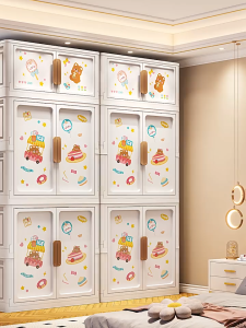 SHAYNE ตู้เสื้อผ้าเด็ก 70cm/80cm ตู้เสื้อผ้า ตู้เก็บของ  ลายการ์ตูน ของใช้เด็ก  ตู้เสื้อผ้า  ที่เก็บของประตูคู่และลิ้นชัก