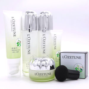 Ouzhidan Niacinamide Skincare Set Women Brighten Skin Hydrate Moisturize Soften Skin Water Cream Herbal Extracts Anti-Aging