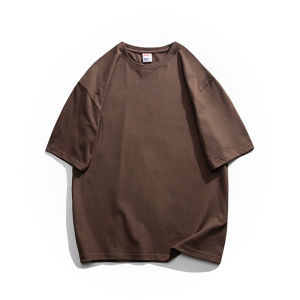 เสื้อยืดแขนสั้นทรงหลวมสำหรับผู้ชาย ผ้าฝ้ายแท้สีดำ เสื้อยืดผู้ชายฤดูร้อนใหม่ แฟชั่น คุณภาพสูง ระบายอากาศได้ดี ปกติ