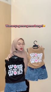 Setelan Anak Perempuan Jeans Denim Usia 1-5 Tahun Motif Grow Flow Set Anak Kaos Lekbong Celana Denim