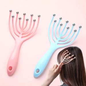 Dorisna 9 Claws Head Massger Streamlined Ball Body Relaxation Scalp Massage Roller for Hair Growth Hand Held Hair Stress Relief Aid
