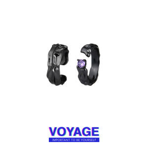ZHENGZHAO | Black Minimalist High-end Niche Open Couple Ring