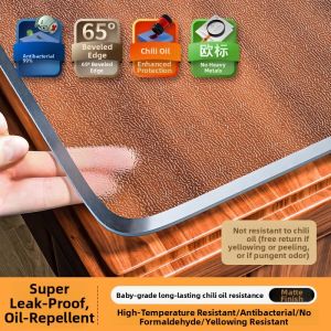 GANI | Heat-Resistant Waterproof Oil-Proof Food-Grade Transparent Flexible Glass Table Mat