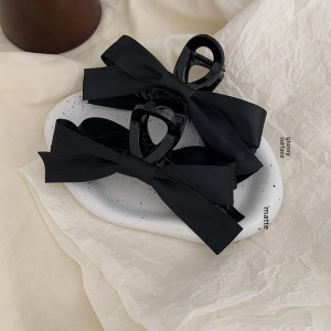 Elegant Large Shark Clip Butterfly Knot Hair Accessory for Women by Jojo Wang Original Design Silk Ribbon Hair Grip
