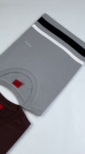 POLICE T-Shirt Salur Bordir Cotton Premium Tebal Pria 53016