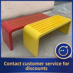 Outdoor Park Benches Wooden Leisure Long Chairs Courtyard Rest Seats Corrosion Resistant Square Open Air Stools Residential Furniture