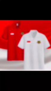 Aloha Collection / Polo Shirt Garuda Baru + Bendera / Kaos Kerah Logo Garuda Casual Dewasa Lengan Pendek Polos
