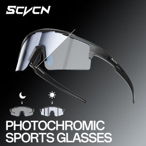 SCVCN Photochromic Fashion Sunglasses Hiking Eyewear Men Sports MTB UV400 Goggles Women Bike Outdoor Windproof Cycling Glasses