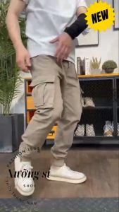 HCM Quần Jogger Kaki Túi Hộp BO CHÂN  Nam Chất Vải Kaki Cotton cao cấp quần túi nắp CHUẨN hàng xuất khẩu  LOẠI 1 size 29 đến 36  HHK668