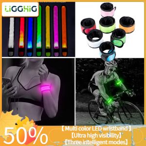 Ligghig Đèn LED Phản Quang Phát Sáng Ba Lô Đèn Treo Cảnh Báo An Toàn Chạy Bộ Ban Đêm Dây Đeo Tay Cho Người Lớn Trẻ Em Dây Đeo Cổ Tay Đèn Đeo Tay Đạp Xe Thể Thao Ngoài Trời