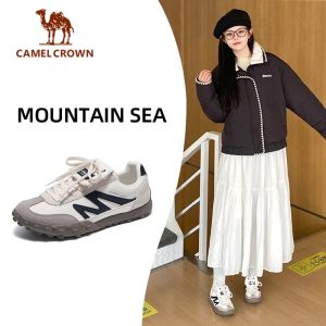 Lạc Đà vương miện của phụ nữ Đức Giày đế mềm Giày thể thao | 2025 Mùa Xuân/Mùa Hè Retro Flap Giày thể thao đơn giản cổ điển dày đế Giày trượt ván