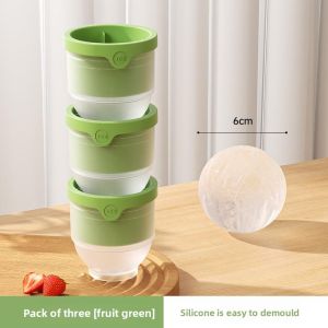 MONLEYTA | Food Grade Large Ice Ball Mold Silicone Whiskey Home Use Ice Maker spherical Ice Tray Round Ice Cubes Maker Kitchen Tool