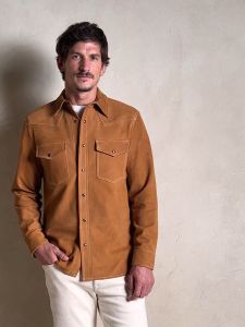 Kemeja Suede Pria BR