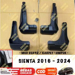 Mud Guard Sienta 2016 2022 2023 2024 Karpet Lumpur Hitam