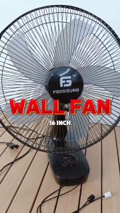 Wall fan 16 inch wall mounted home restaurant remote control mute pure copper motor fan 风扇 kipas dinding