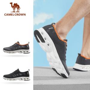 รองเท้าผ้าใบผู้ชาย CAMEL CROWN ระบายอากาศได้ดีรองเท้าใส่เดินฤดูร้อนตาข่ายรองเท้าลำลองกันลื่นน้ำหนักเบาพื้นรองเท้านุ่มสำหรับ Comfort