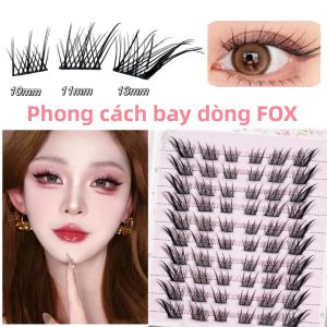 Mi Giả MIAOJIE Kiểu Dáng Bay Bổng Tạo Hiệu Ứng Mắt Cáo Tự Nhiên Cụm Lẻ Nối Mi Ghép Đoạn Mi Riêng Lẻ Dùng Cho Trang Điểm