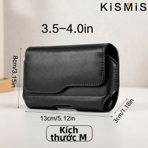 Ví Điện Thoại Thời Trang KISMIS Túi Đeo Hông Có Kẹp Thắt Lưng Và Vòng Đeo Bao Da Đựng Điện Thoại Cho Du Lịch Đi Bộ Đường Dài - Giá Đỡ Điện Thoại Bằng Da PU Có Vòng Đeo Thắt Lưng