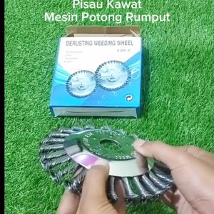 6 Inch Kepala Sikat Baja Pisau Mesin Potong Rumput Kawat Baja Mata Bulat
