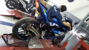 knalpot racing r9 h2 gsx r15 Vixion cbr cb150r byson dll