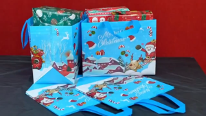 Christmas Gift Bag Christmas Candy Bag Ribbon Drawstring Pocket Present Bags