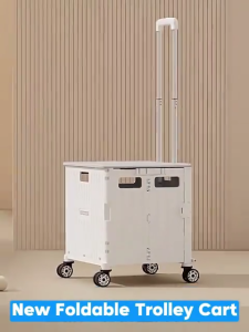 Foldable Shopping Cart 2025 Factory Direct Price Quadruple option Foldable Shopping Cart Trolley Aluminum handle 360 Degree Tunable 35kg load capacity 4 wheels/8 wheels foldable cart with Singapore Ready Stock