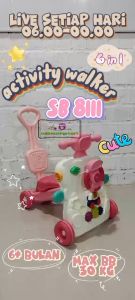 Spacebaby SB 8111 6in1 Activity Walker Ride On Scooter Belajar Jalan