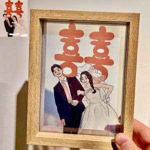 Transparent Hand-Painted Photo Frame Creative Gift for Anniversaries Graduations Boyfriend Girlfriend Valentines Day Couples
