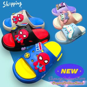 Light Weight Odorless Kids Casual Slippers Boy Girl Anti Slip Slipper Selipar Budak Quality EVA Spiderman Melody