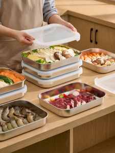 YYIEDERNG | 316L Stainless Steel Refrigerator Storage Box Food Meat Seafood Chilling