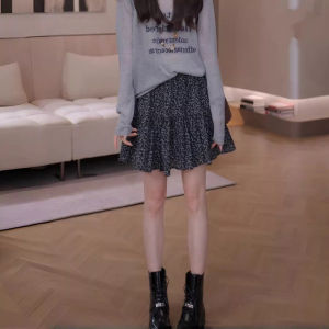 BINKAFENNY | High Waist Floral Print Casual Pants Womens Plus Size Black Floral Shorts Skirt Pants Korean Style Wide Leg Pants Summer