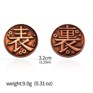 Anime Demon Slayer Coin Lihua Luo Kanao Cosplay Props Alloy Coins For Women Men Fas Collectible Coin Jewelry Gifts