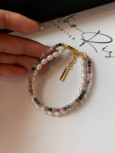 CAFFTI | Natural Freshwater Pearl Double Layer Bracelet